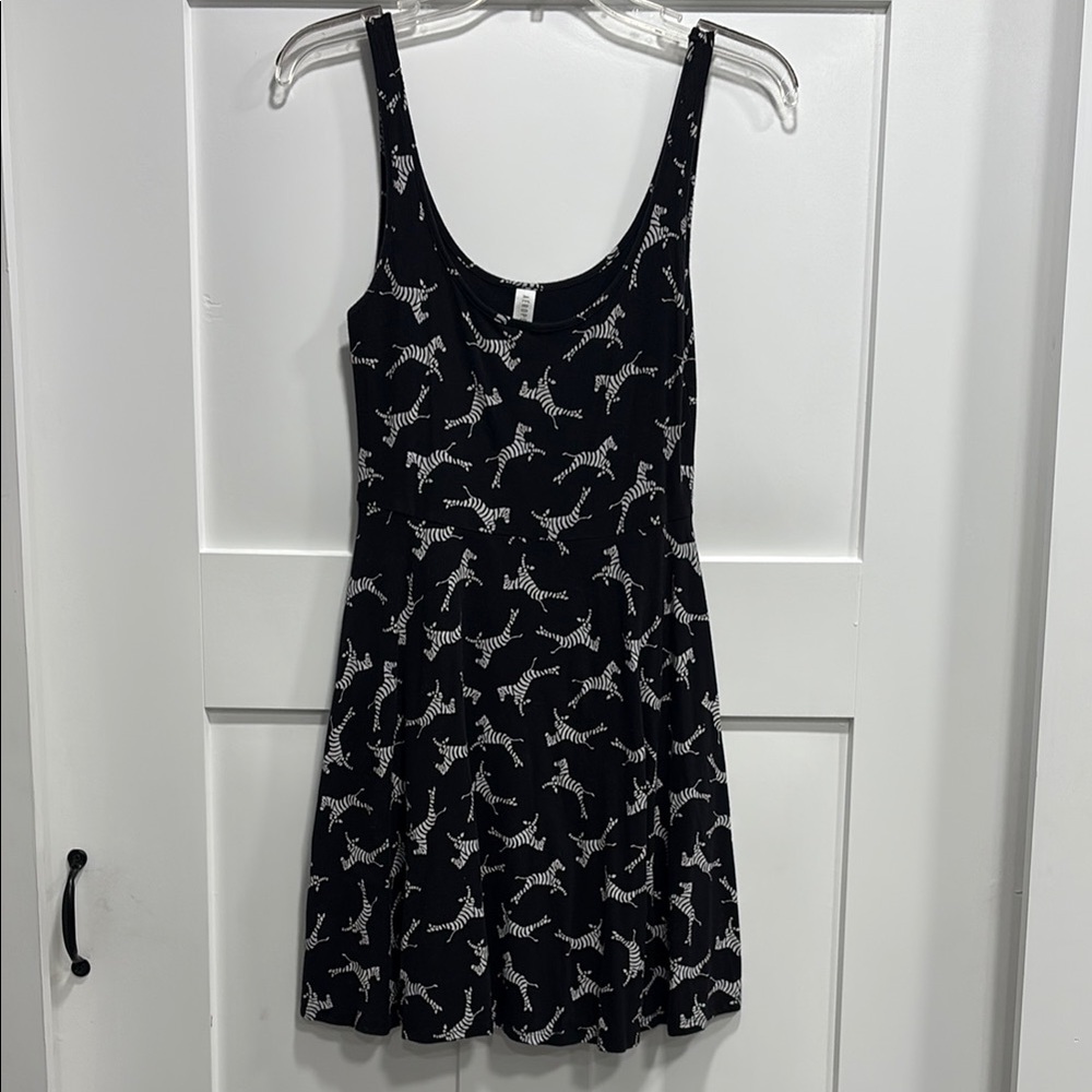 Black Dress with Zebra Print